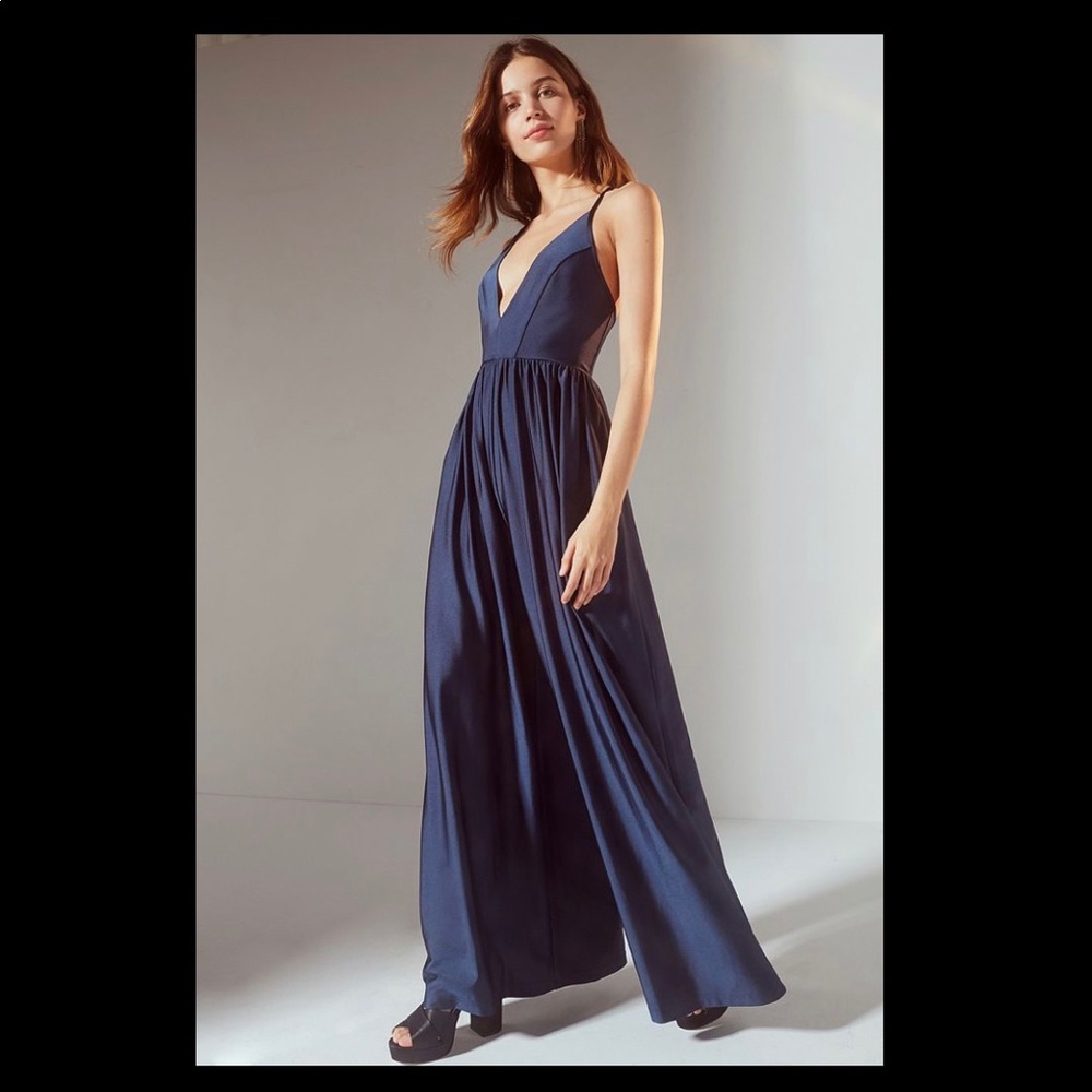 Blue Wide leg jumpsuit